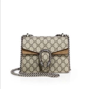Gucci GG Dionysus Supreme Shoulder Bag in Taupe